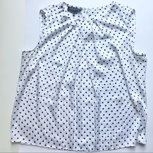 Jones New York Polka Dot Sleeveless Blouse